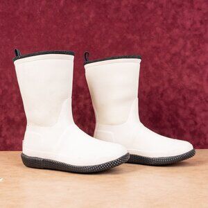 Hunter Women Sherpa White Rubber Fleece Lined Rain Boots sz 11US UK9